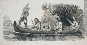 Scène de pêche autochtone John Henry Walker (1831-1899). 1850-1885, 19e siècle. Encre sur papier - Gravure sur bois. 4 x 7.3 cm. Don de Mr. David Ross McCord. M930.51.1.75 © Musée McCord