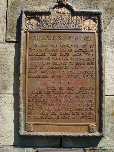 Panneau descriptif, Monument de l'astrolabe, Cobden Ont., 2012
