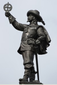 Photographie de la statue de Champlain à proximité du Musée des beaux-arts du Canada